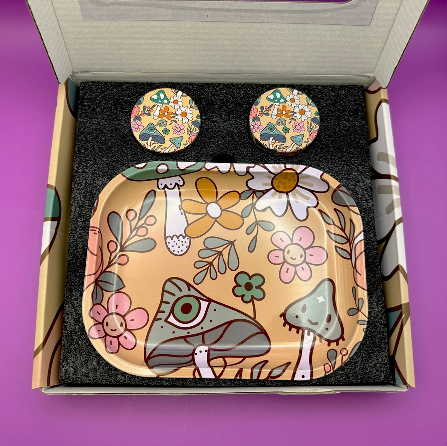 Rolling Tray & Grinder - Aesthetic Set