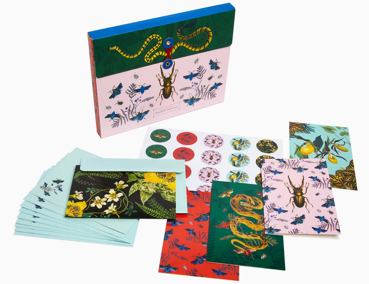 Art of Nature: Botanical Card Portfolio Set (Set of 20 Cards)