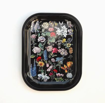 Rolling Tray - Vintage Flower Floral Print