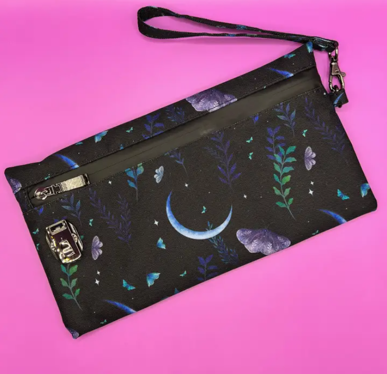 Smell Proof Bag with Lock Butterfly & Moon Design