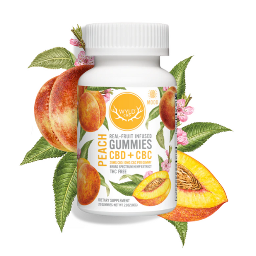 WYLD Peach CBD+CBC Gummies