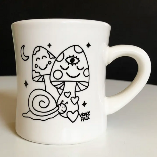 Wokeface - Cosmic Mushrooms Coffee Mug