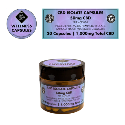High Quality 50mg CBD Isolate Capsules