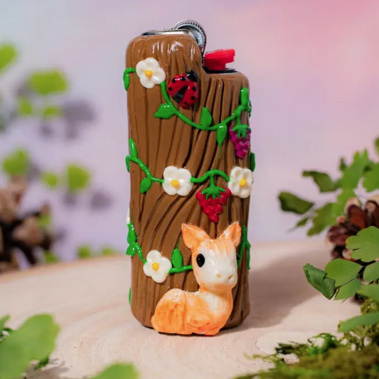 Canna Style Woodland Creatures Bic Lighter Case
