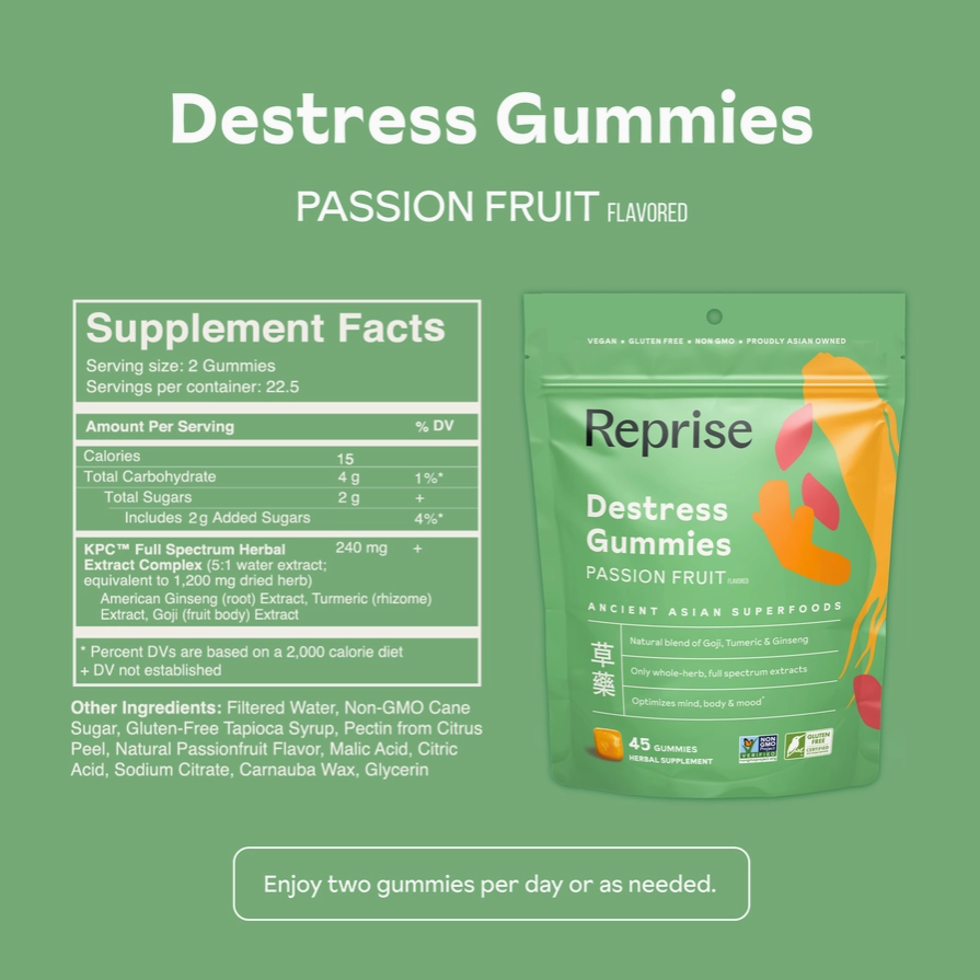 Reprise - Destress Passion Fruit Gummies