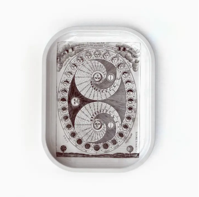 Rolling Tray - Vintage Moon Phases